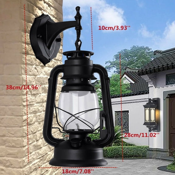 Antique Exterior Wall Sconce, 5W E27 LED Bulb, Wall Mounted Light Fixture for Porch, Outdoor, 220V