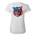 thumbnail image 1 of Awkward Styles American Flag Tiger Women Shirt Independence Day Pro America Tiger T shirt for Ladies Gifts Pro America Tiger T shirt for Her Tiger Girls Gifts USA Stylish Print on the Back Only, 1 of 4