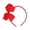 Red, variant on Little Girls Headband with Side Grosgrain Bow - Red