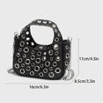 thumbnail image 3 of Cuerpo Cruzado Elegante Bolso Hombro Mujeres PU Hasp Cierre Chic Hobo Bagm, 3 of 9