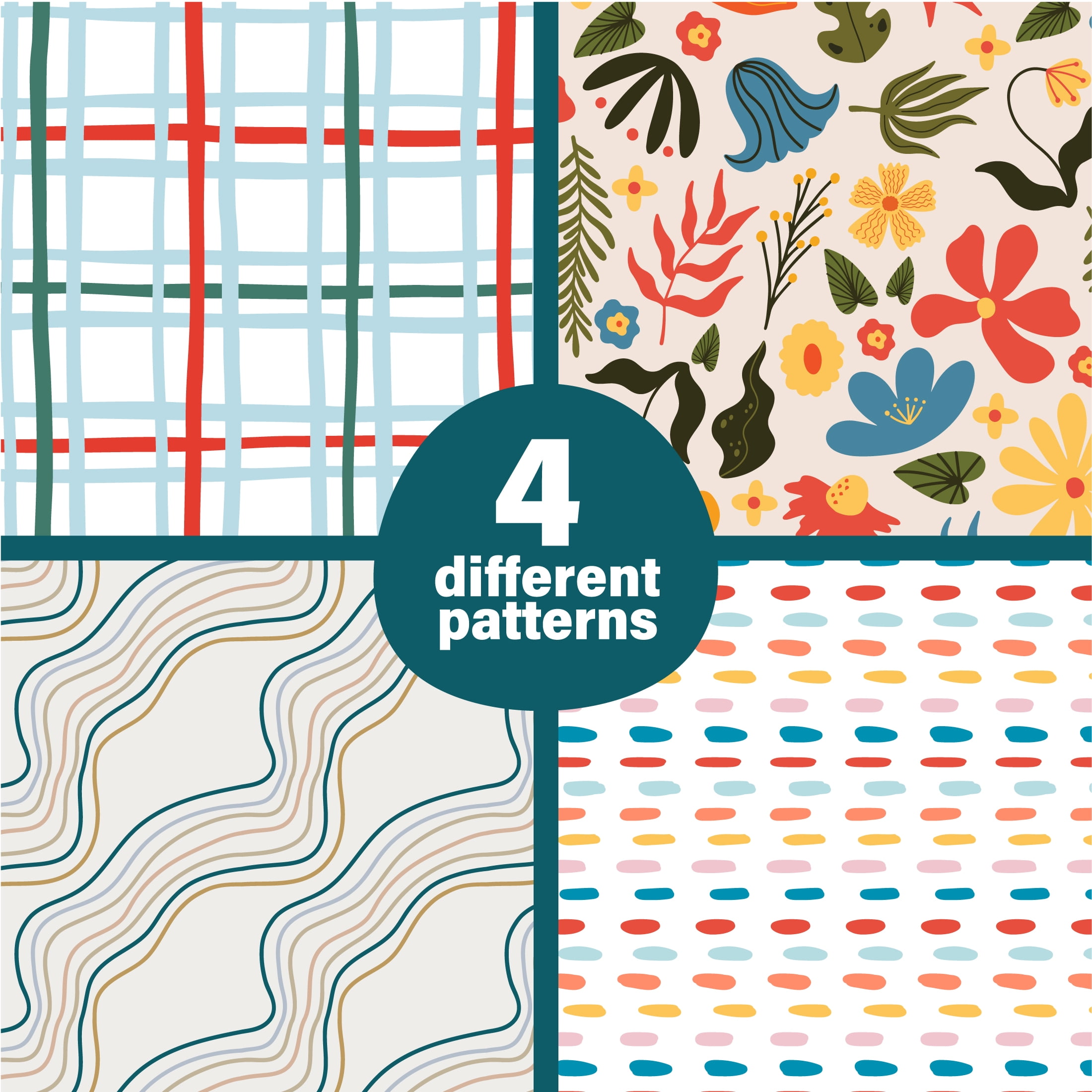 Printed Decorative Mailing, Shipping and Gift Boxes, Tuck Top Closure, 12" x 10" x 4", Grid Print, 12 -Count Pack