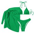 thumbnail image 4 of Womens Bikini Swimsuits 3 Piece Bathing Suits for Women 3 Piece Bikini Swimsuit Includes Tie-Up Skirt, 4 of 5