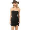 thumbnail image 5 of MixMatchy Women's Boho Strapless Basic Faux Suede Tube Top, 5 of 7
