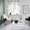 thumbnail image 4 of Watercolor Eucalyptus Kitchen Curtains Small Short 39 Inch Length, Sage Green&nbsp;Floral Plant Grommet Bedroom Living Room Curtains, Light Filtering Cafe Curtain Drapes 2 Panels Set 55''x39'', 4 of 9
