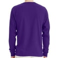 thumbnail image 4 of Hanes Essential-T Men's Long Sleeve T-Shirt | Soft Crew Neck 100 Cotton Tee, Athletic Purple, XL, 5 oz, 4 of 5