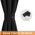 thumbnail image 6 of ThrottleT-100% Blackout Sidelight Curtain for Front Door with Dual Rod Pocket No Coating,Privacy Assured Thermal Insulated Room Darkening Drapes for Narrow Window Bedroom, W 12 x L 72, 1 Panel, Black, 6 of 9