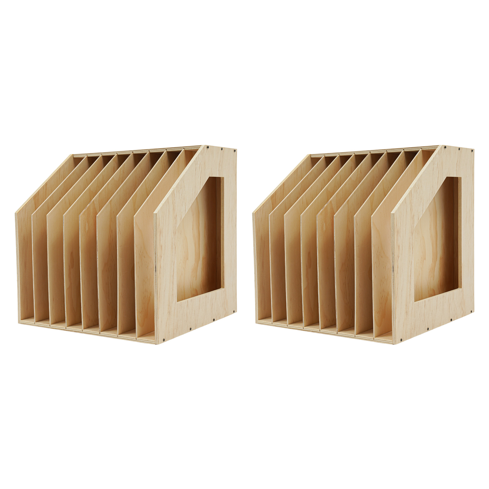 2 Pieces Desktop File Holder, 8 Slots Paper Filing Holder, Paper Storage Filing Organizer, Each Product Size: 33*25*35cm/12.99*9.84*13.78in