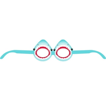 Way to Celebrate! Shark Paper Eyeglasses 8 Ct., 3.25" x 6.5", Blue, Red, White