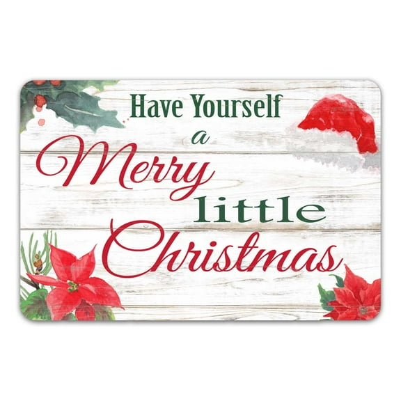 Have Yourself a Merry Little Christmas Sign Décor Santa Decorations Metal Indoor 8x12 208120097001