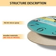 thumbnail image 4 of Wall Clock Silent Non-Ticking Wooden Clocks Battery Operated 14 Inch Rustic Beach Style Decorative for Kitchen Bathroom Bedroom, 4 of 7
