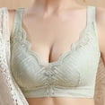 thumbnail image 3 of SMihono Womens Sexy Lace Bras Plus Size Comfy Seamless Full Coverage Bralettes Solid Color No Underwire Breathable Underwear Green XL, 3 of 6