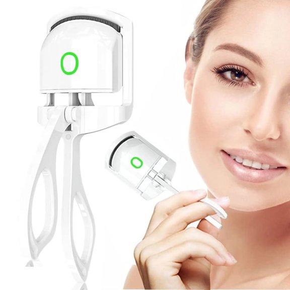Heated Eyelash Curler – Rechargeable Electric Eyelash Curler – Long-Lasting Heated Lash Curler for Natural Lashes – Handheld Eyelash Heated Curler with Quick Pre-Heat
