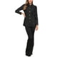 thumbnail image 2 of CHAQUETA DE JEAN PARA MUJER INSPIRE CHIC, MANGAS LARGAS, CINTURÓN AJUSTABLE, BOTONES, CASUAL, DENIM, TALLA XS, NEGRO, 2 of 5