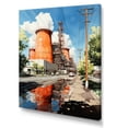 thumbnail image 2 of Designart "Powerful Energies Power Plants painting IV" Cityscapes Canvas Art Print, 2 of 5