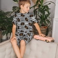 thumbnail image 4 of Balery Haloween Pumpkins Conjunto de Pijama Infantil de Manga Corta con Estampado – Ropa de Dormir de Algodón Suave-Small, 4 of 6
