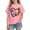 Pink, variant on Spazoro Girls Graphic T-Shirts Tee, Crew Neck Short Sleeve Cotton Back to School Casual Tops for Kids Pink Size 4