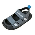 thumbnail image 3 of Gubotare Kids Sandals Toddler Boys Boys Sandals Open Toe Toddler Sandals Boys Adjustable Little Big Kids Size 8.5 (Grey,8.5 Toddler), 3 of 4