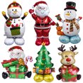 thumbnail image 2 of Globo de pie navideño Lindo dibujo animado Papá Noel Muñeco de nieve Árbol de Navidad Alce Globo Feliz Navidad Decoración para fiesta Suministros, 2 of 5