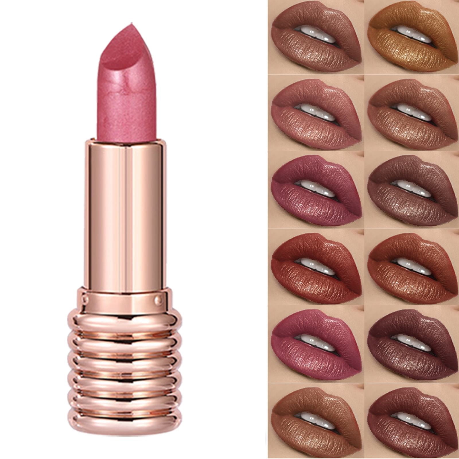 Rouge à Lèvres Liquide Métallique à Paillettes - Lot De 14 Couleurs Brillantes Longue Tenue Imperméable