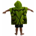thumbnail image 2 of Incredible Hulk Marvel Incredible Hulk Youth Hooded Poncho Towel, 100% Cotton, Green, 2 of 3