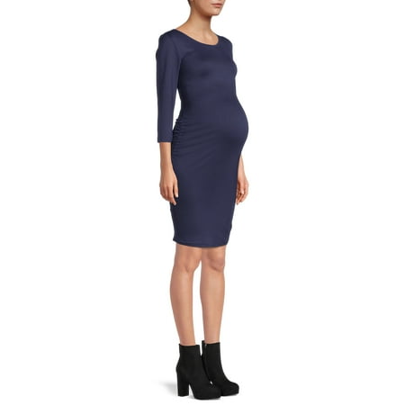 

Oh! Mamma Maternity Womens Scoop Neck Jersey Dress With Cinched Side Seams