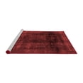thumbnail image 2 of Ahgly Company Machine Washable Indoor Round Abstract Red Modern Area Rugs, 4' Round, 2 of 4
