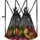 thumbnail image 1 of Bolsa con cordón de malla de 2 piezas para nadar, ir a la playa, acampar y más, 1 of 5