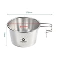 thumbnail image 2 of Tazón de fuente de Sierra IrforaCuenco Sierra S369 de acero inoxidable para exteriores, vajilla de Picnic de gran capacidad de 600ml, barbacoa portátil, senderismo, cuenco para acampar, utensilios de, 2 of 7