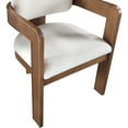 thumbnail image 4 of Meridian Furniture Sacha Cream Linen Textured Fabric Dining Chair (Set of 2), 4 of 9