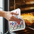 thumbnail image 3 of Independence Day Pot Holders for Kitchen Heatproof Potholder, 5 Pack 4th of July Red Blue Stars Patriotic Hot Pads Multipurpose Oven Pads Cloth Potholders Trivet for Cooking Baking, 3 of 8