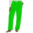 thumbnail image 6 of Fewfanhot Women's Winter Solid Color Sleep Pants - Flannel Straight Leg Lounge Trousers with Elastic Waist for Cozy Seasonal Comfort, 6 of 6