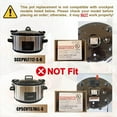 thumbnail image 6 of 6qt Ceramic Pot Insert, Compatible with Crockpot Slow Cooker Models SCCPV600-S-BR, CPSCVO60LL-BP, CPSCVC60LLS, 6 of 8