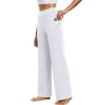 thumbnail image 2 of NELEUS Womens 29" Wide Leg Pants Athletic Yoga Leggings Casual Sweatpants Stretch Dress with Pockets,White,US Size 2XL, 2 of 8