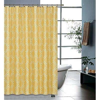 UPC 678298208424 product image for regal home collections printed geo lattice shower curtain, 70 by 72-inch, gold | upcitemdb.com
