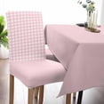 thumbnail image 5 of Chair Covers Buffalo Check Dining Chair Slipcovers Pink Plaid Checkered Stretch Removable Chair Seat Protector Party Decoration Set of 4, 5 of 6