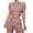 Pink, variant on Wdfiry Women's Lounge Set Two Piece Sleeveless Slim Fit Crop Tank Tops High Waisted Shorts Summer Outfits 2025