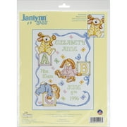 Janlynn 242077 Sleepy Bunnies Sampler Counted Cross Stitch Kit, 13" x 18", Multi-Colored, 14 Count