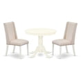 thumbnail image 1 of Pemberly Row 3-piece Dining Set with Fabric Seat in Linen White, 1 of 6