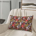 thumbnail image 5 of Naloa Mushrooms And Leaves Pillowcase, Throw Pillowcase, Wrinkle-Free, Stain-Resistant with Hidden Zipper for Bedroom Sofa-16"x24", 5 of 6