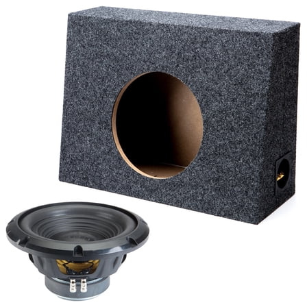 Alpine Standard Cab Truck Sealed Single 10" W10S4 Loaded Subwoofer Sub Box Enclosure 250W RMS 4 Ohm