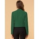 thumbnail image 5 of Día de San Patricio Chaqueta Corta Casual De Negocios De Oficina De Trabajo Sin Cuello Para Mujer Verde oscuro XL, 5 of 6