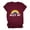 Wine, variant on OAVQHLG3B Womens Summer Tops Casual Casual Colourful Print Pullover Short Sleeve T-Shirt Tops Shirt