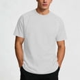 thumbnail image 2 of yillto Mens Big and Tall Shirts Lightweight Breathable Short Sleeve Tshirts Crew Neck Loose Tees, 2 of 7