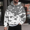 thumbnail image 1 of Sudadera con capucha para hombre, estilo casual, con cuello redondo, estampado, manga larga, blusa de poliéster, 1 of 6