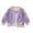 Purple, variant on Wancir Metallic Bomber Jacket for Girls Zip Up Cropped Jacket Sparkly Lightweight Coat Windbreaker with Pockets