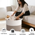 thumbnail image 4 of Cesta de almacenamiento de ropa tejida con cuerda HZFTJOY de 65 L, 4 of 8