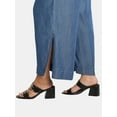 thumbnail image 4 of JMS Just My Size by Hanes Women's Plus Chambray Split Hem Pants, 28” Inseam, Sizes 0X-4X, 4 of 5