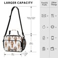 thumbnail image 4 of FORMRS Student Insulated Lunch Bag with Shoulder Strap Reusable Cooler Box for School, Brown Ice Cream Pattern, 4 of 9
