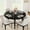 black, variant on Huisuilinss Round Dining Table For 4 To 6,47" Industrial Circle Dinner Table,Wood Kitchen Table With Metal Frame For Dining Room Kitchen Living Room,Chairs Not Included