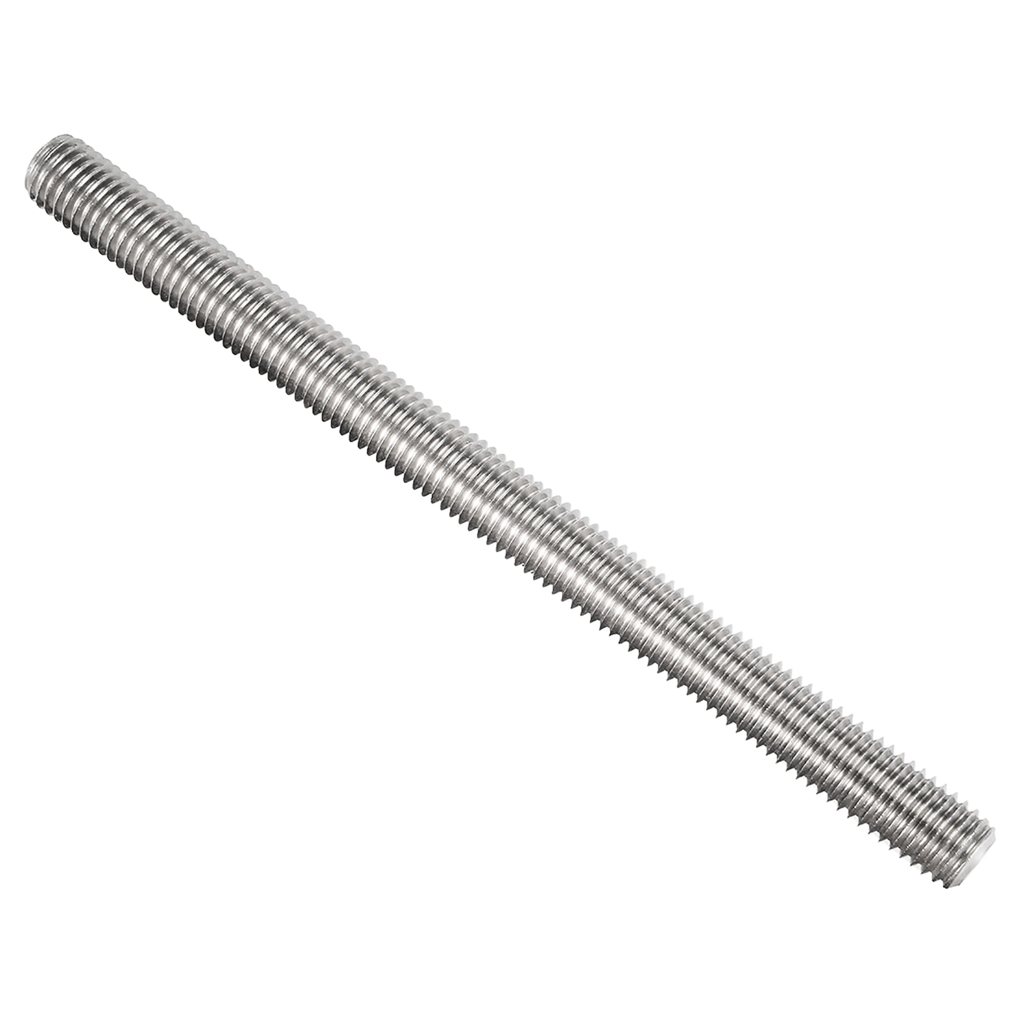Uxcell M18 Dia 250mm Length 304 Stainless Steel Left Hand Thread Fully Threaded Rod